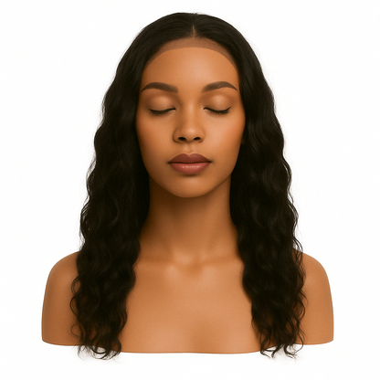 Beach Wave 4x4 Transparent Closure Wig